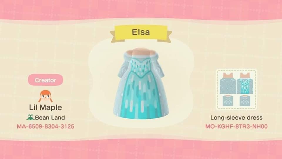 Animal Crossing Design Code: MO-KGHF-8TR3-NH00 Elsa