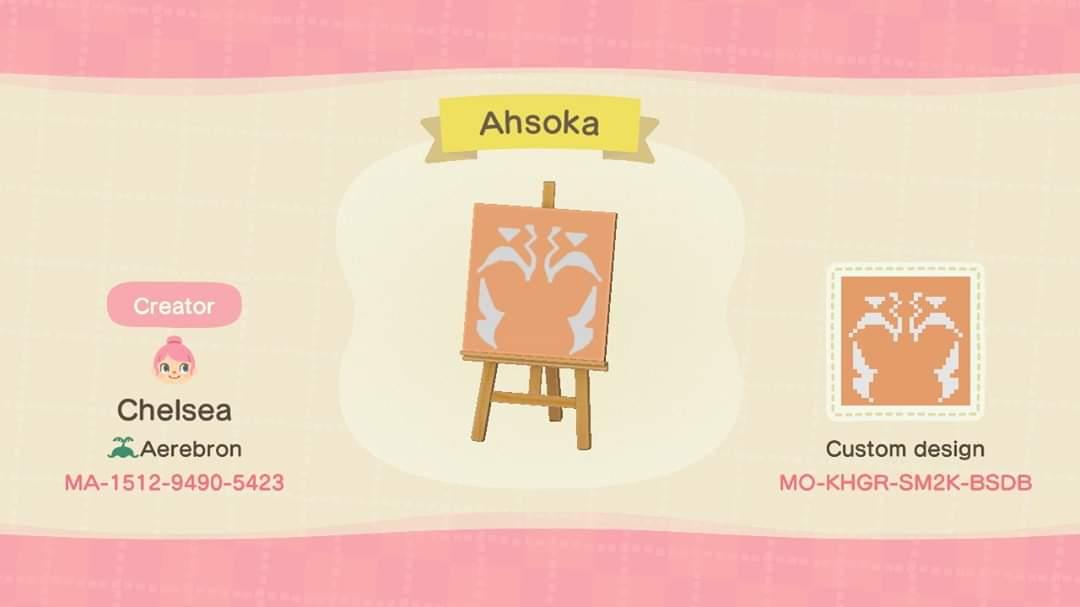 Animal Crossing Design Code: MO-KHGR-SM2K-BSDB Ahsoka