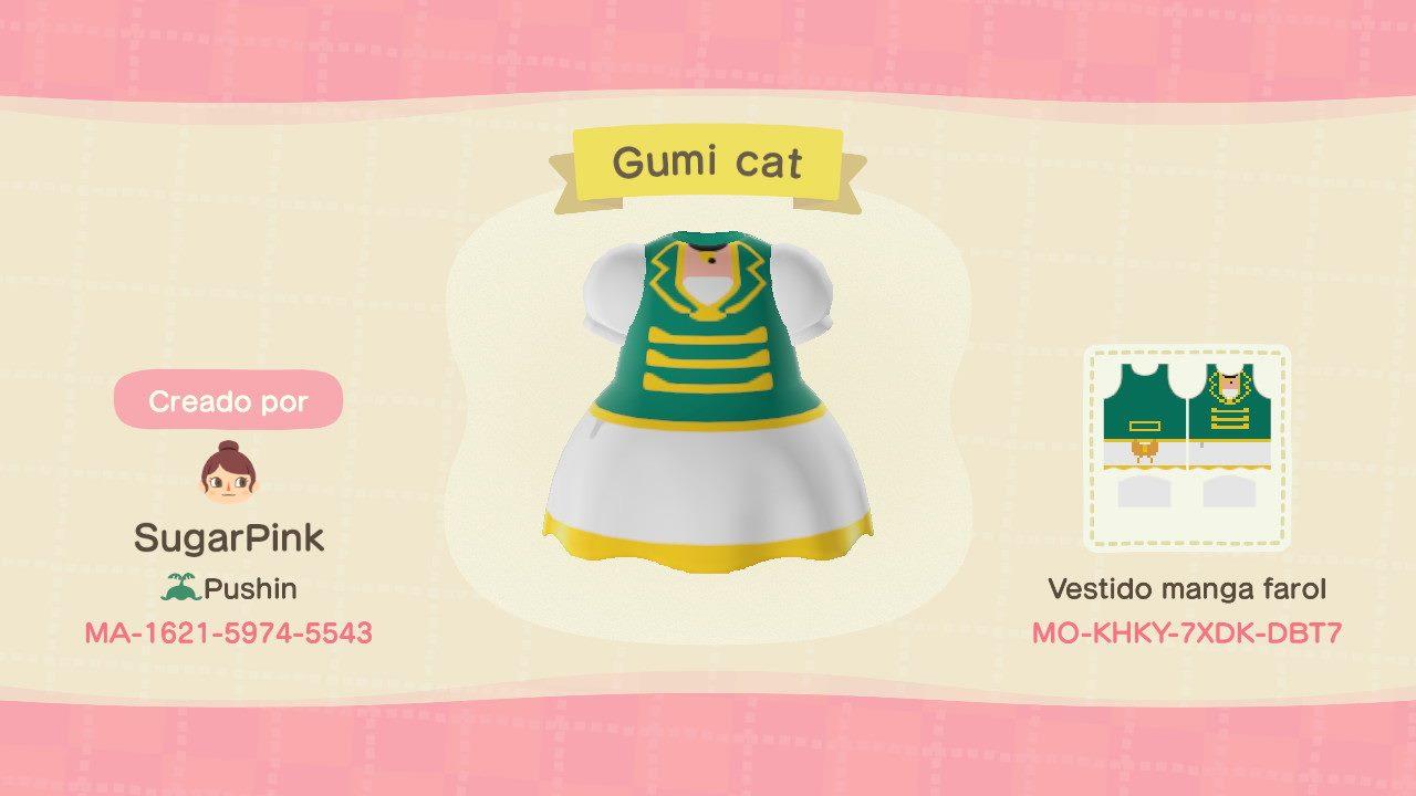 Animal Crossing Design Code: MO-KHKY-7XDK-DBT7 Gumi Cat
