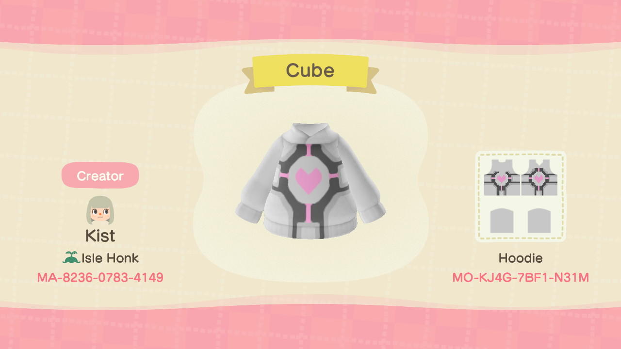 Animal Crossing Design Code: MO-KJ4G-7BF1-N31M Cube