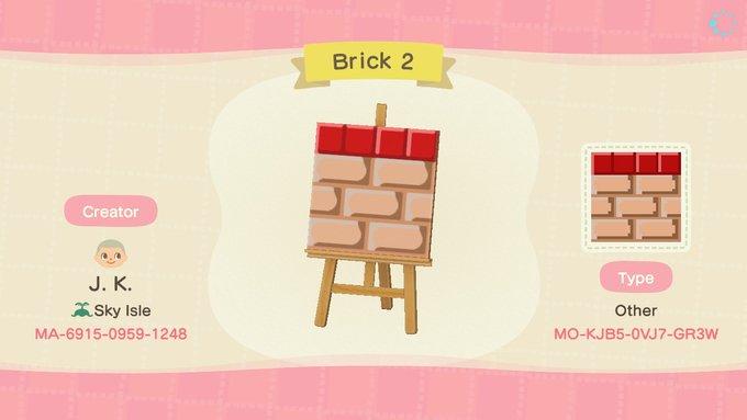 Animal Crossing Design Code: MO-KJB5-0VJ7-GR3W Brick 2