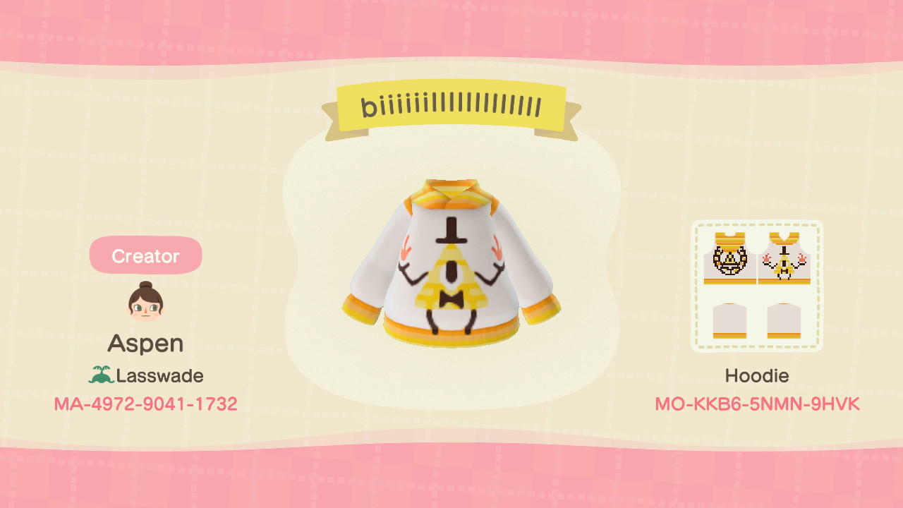 Animal Crossing Design Code: MO-KKB6-5NMN-9HVK Bill Cipher