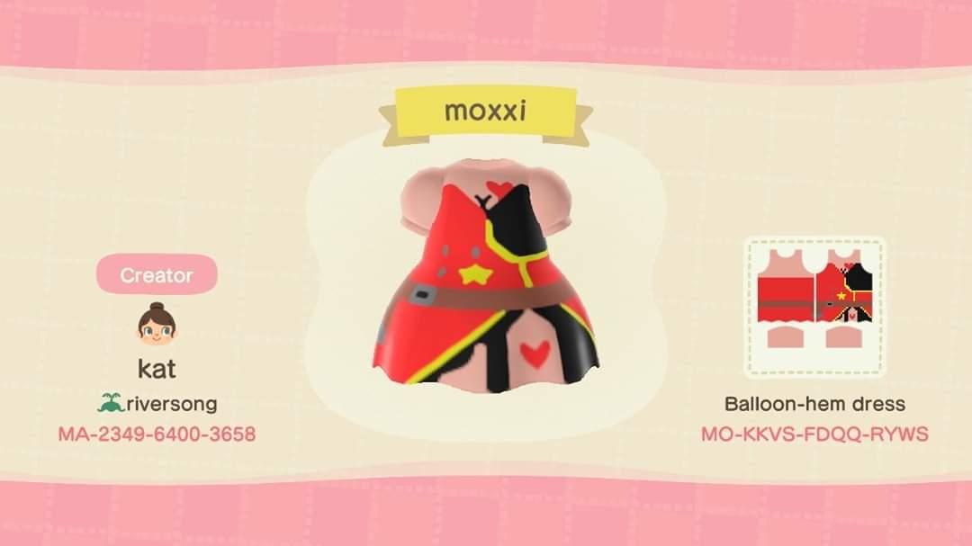 Animal Crossing Design Code: MO-KKVS-FDQQ-RYWS Moxxi