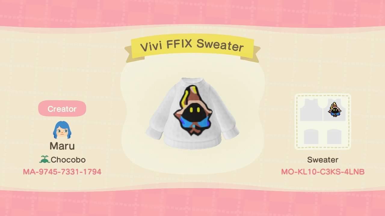 Animal Crossing Design Code: MO-KL10-C3KS-4LNB Vivi Final Fantasy 9
