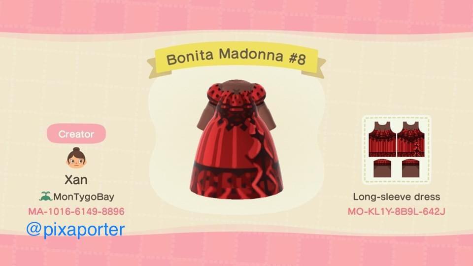 Animal Crossing Design Code: MO-KL1Y-8B9L-642J Bonita Madonna #8
