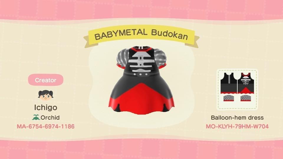Animal Crossing Design Code: MO-KLYH-79HM-W704 BABYMETAL Budokan
