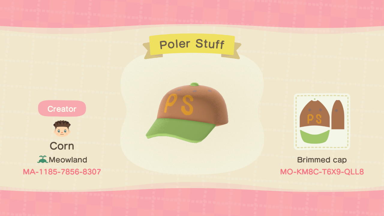 Animal Crossing Design Code: MO-KM8C-T6X9-QLL8 Poler Stuff