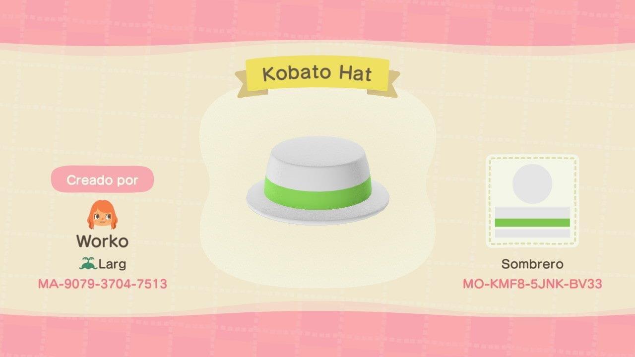 Animal Crossing Design Code: MO-KMF8-5JNK-BV33 Kobato Hat