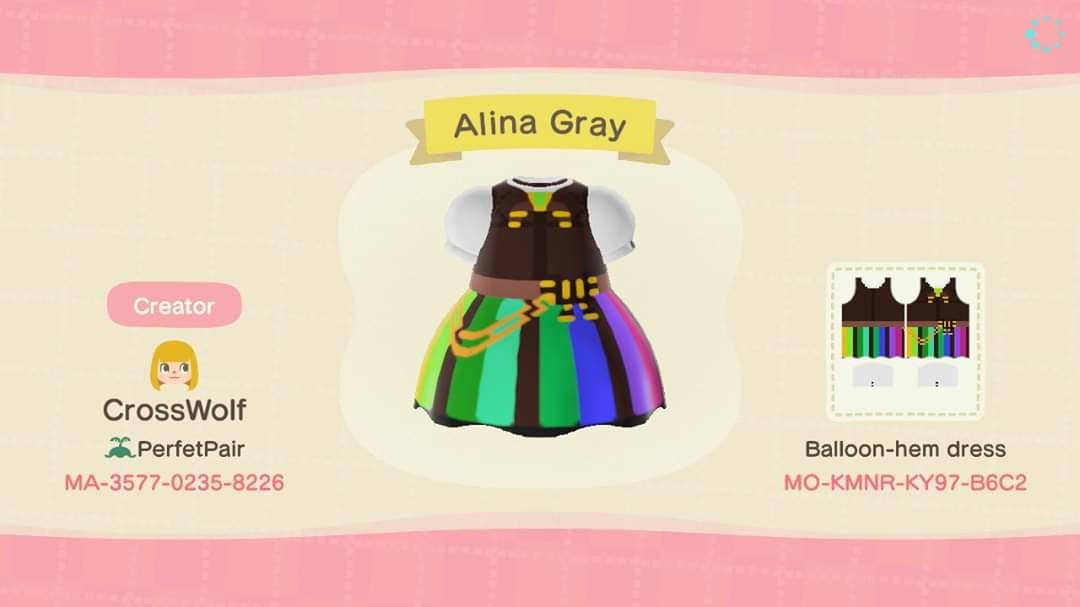 Animal Crossing Design Code: MO-KMNR-KY97-B6C2 Alina Gray