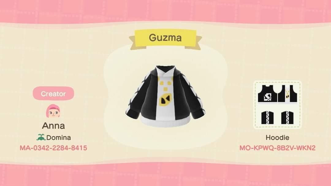Animal Crossing Design Code: MO-KPWQ-8B2V-WKN2 Guzma