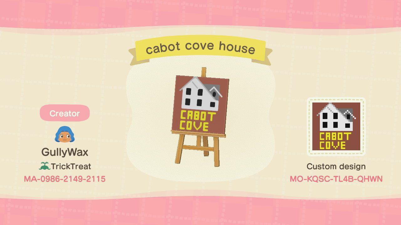 Animal Crossing Design Code: MO-KQSC-TL4B-QHWN Cabot Cove
