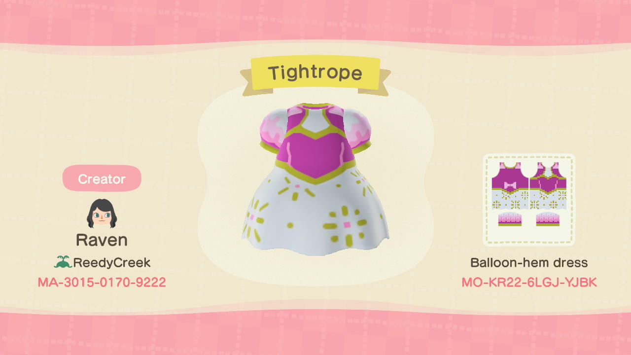 Animal Crossing Design Code: MO-KR22-6LGJ-YJBK Stretched Tightrope