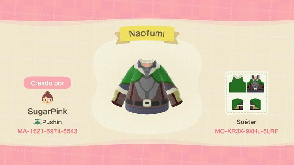 Animal Crossing Design Code: MO-KR3X-9XHL-5LRF Naofumi