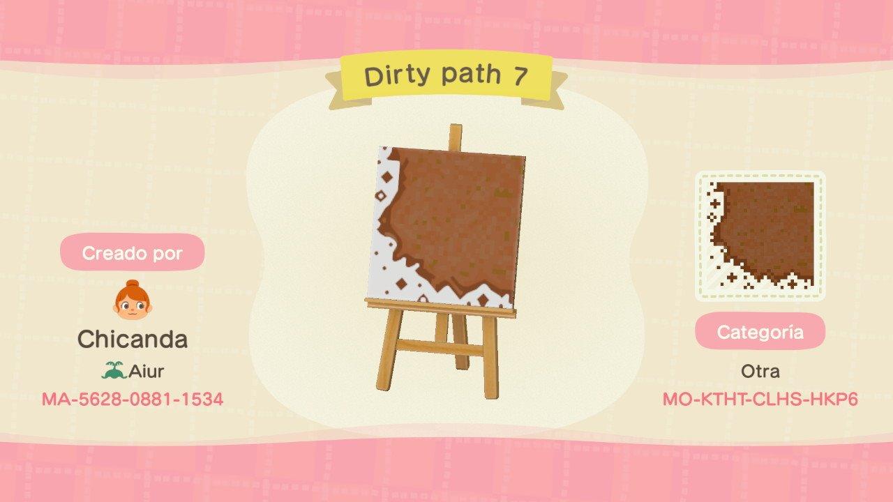 Animal Crossing Design Code: MO-KTHT-CLHS-HKP6 Dirty path 7