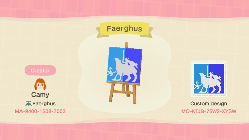 Animal Crossing Design Code: MO-KTJB-75W2-XYSW Faerghus Emblem