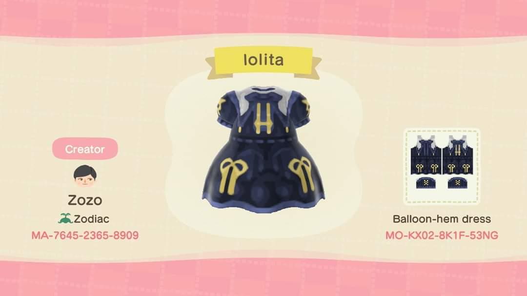 Animal Crossing Design Code: MO-KX02-8K1F-53NG Lolita