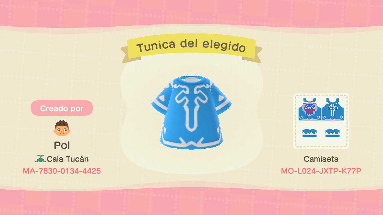 Animal Crossing Design Code: MO-L024-JXTP-K77P Championâ€™s tunic