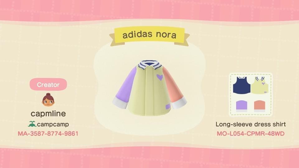 Animal Crossing Design Code: MO-L054-CPMR-48WD adidas nora