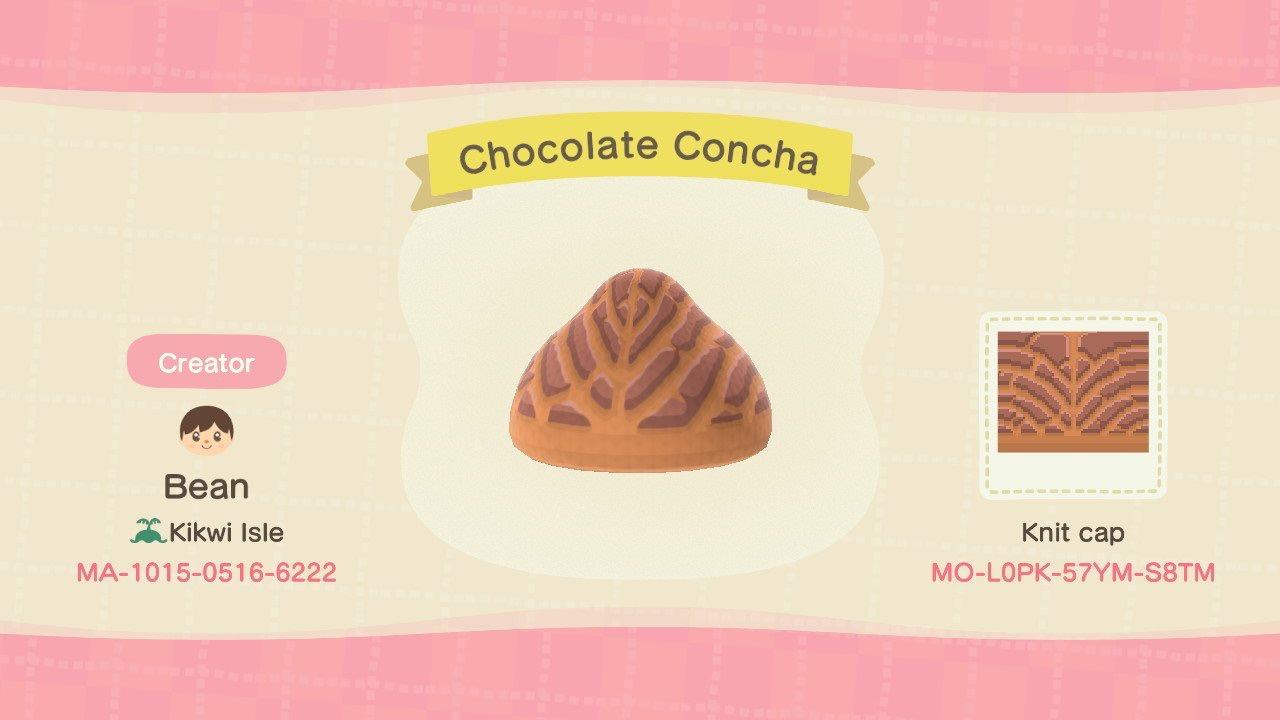 Animal Crossing Design Code: MO-L0PK-57YM-S8TM Chocolate Concha
