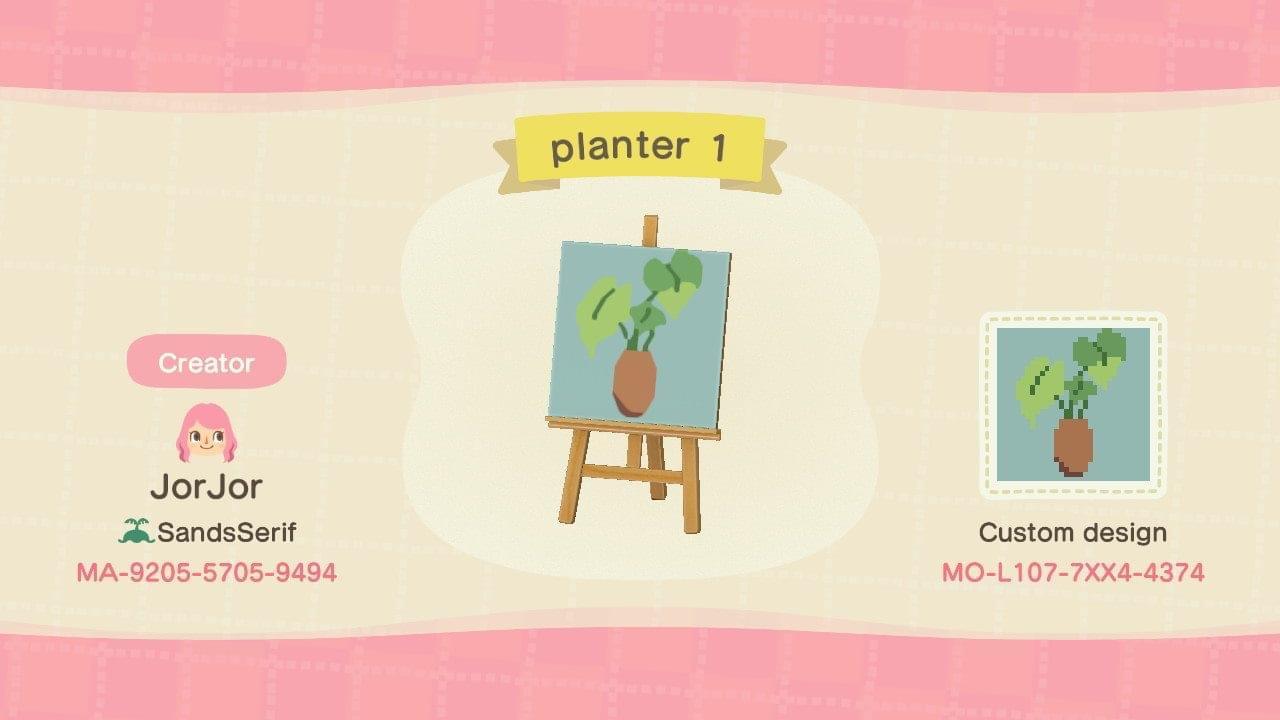 Animal Crossing Design Code: MO-L107-7XX4-4374 Planter 1