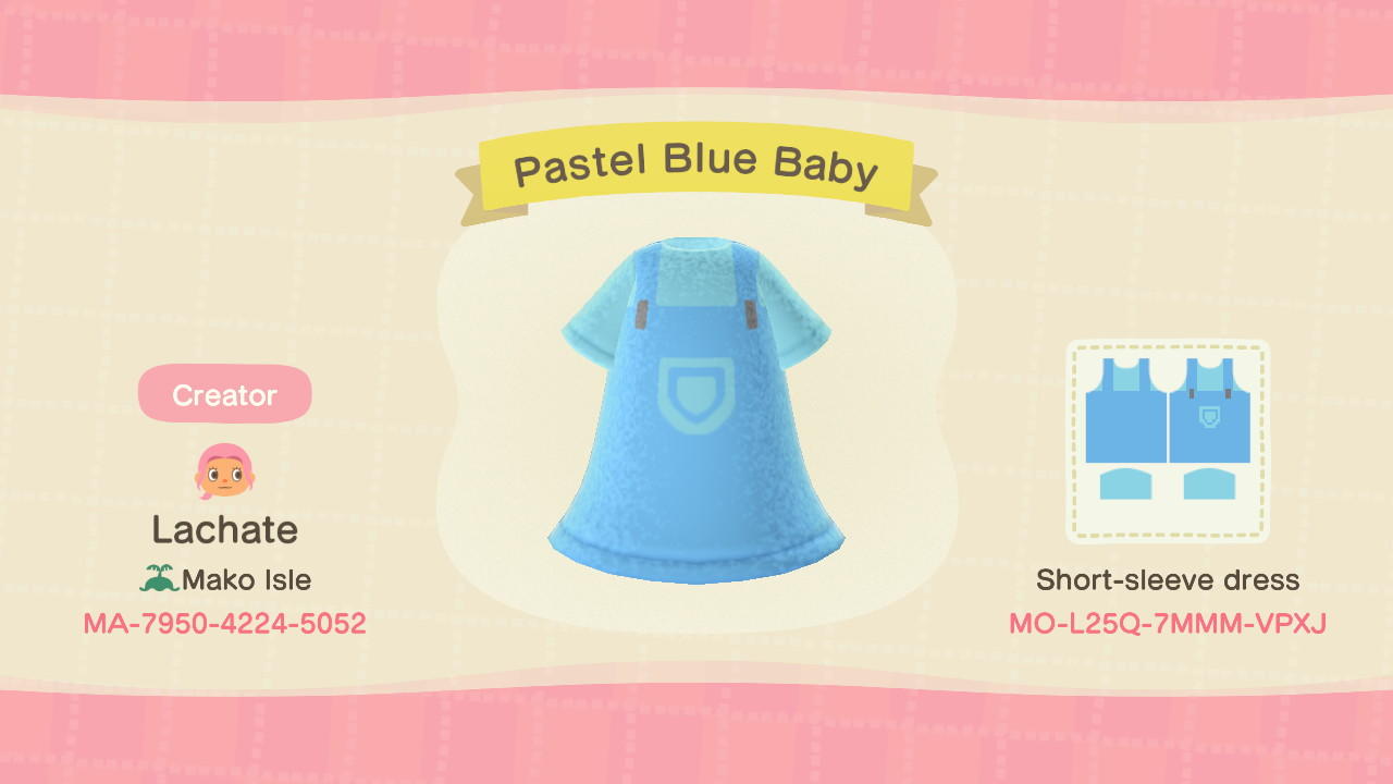 Animal Crossing Design Code: MO-L25Q-7MMM-VPXJ Pastel Blue Baby