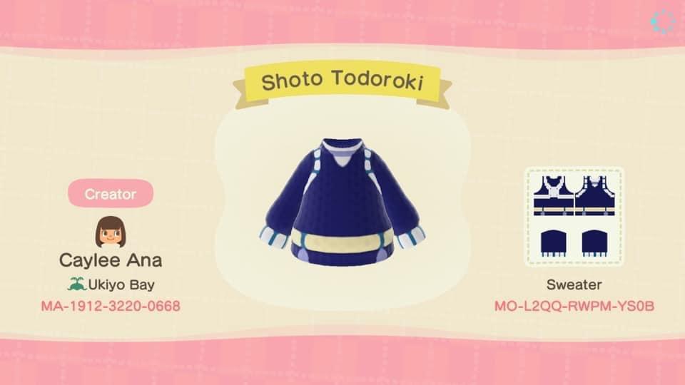 Animal Crossing Design Code: MO-L2QQ-RWPM-YS0B Shoto Todoroki