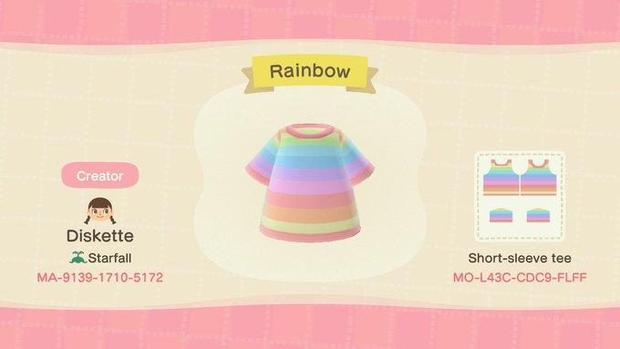 Animal Crossing Design Code: MO-L43C-CDC9-FLFF Rainbow
