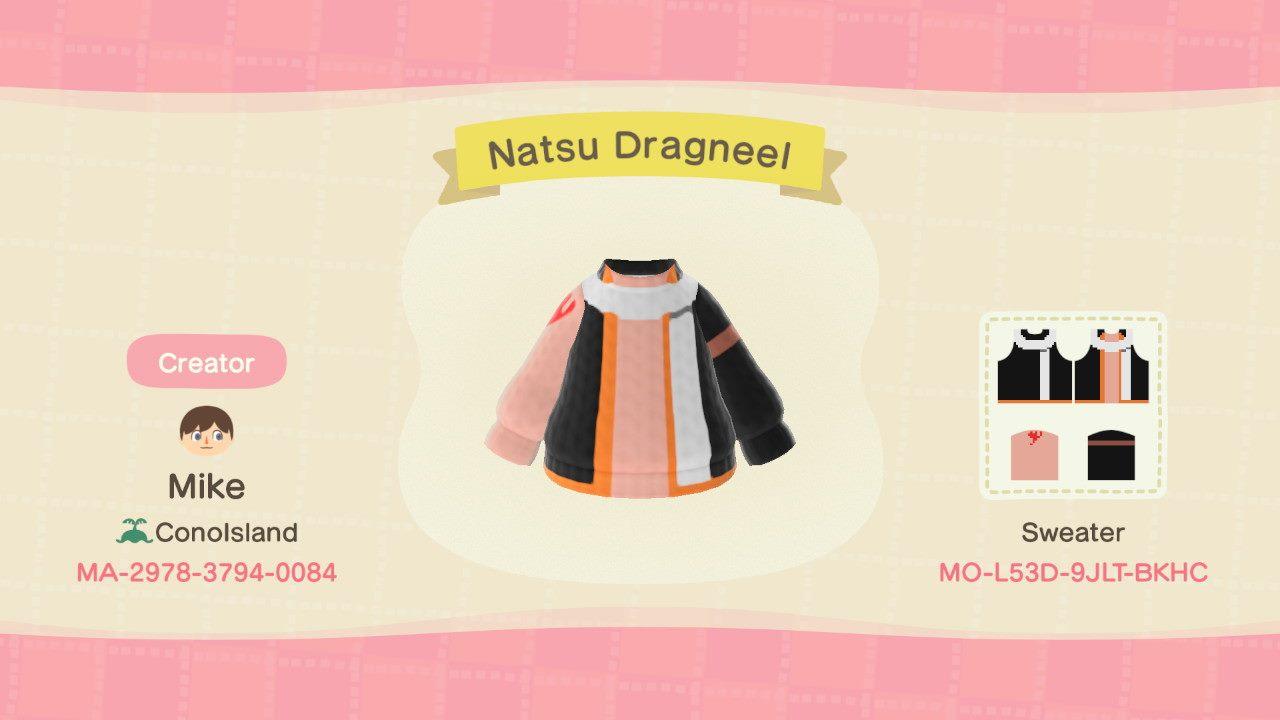 Animal Crossing Design Code: MO-L53D-9JLT-BKHC Natsu Dragneel