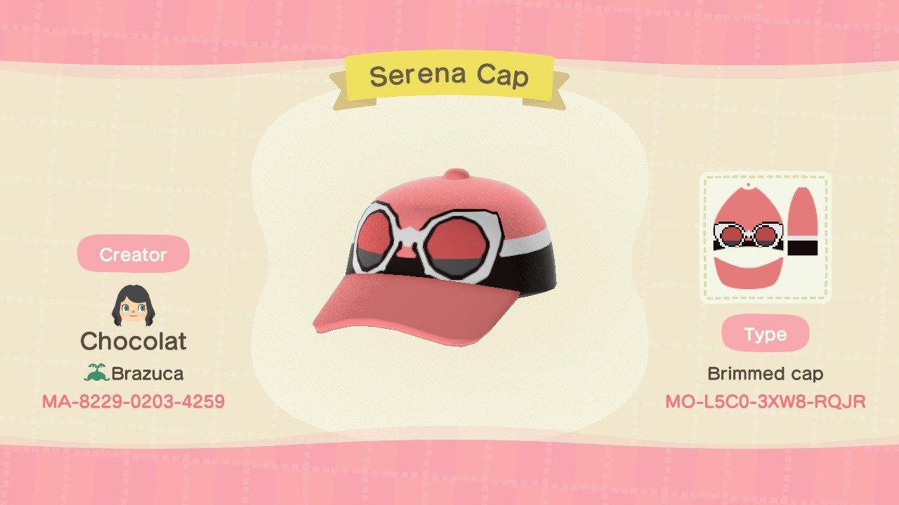 Animal Crossing Design Code: MO-L5C0-3XW8-RQJR Serena Cap