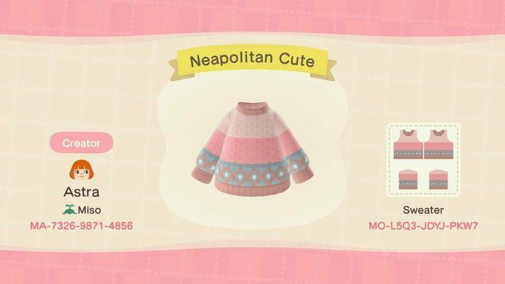 Animal Crossing Design Code: MO-L5Q3-JDYJ-PKW7 Neapolitan Cute
