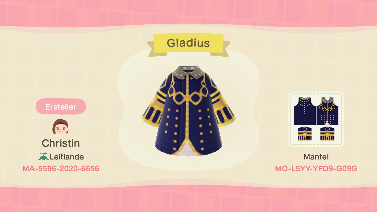 Animal Crossing Design Code: MO-L5YY-YFD9-G09G One Piece Gladius