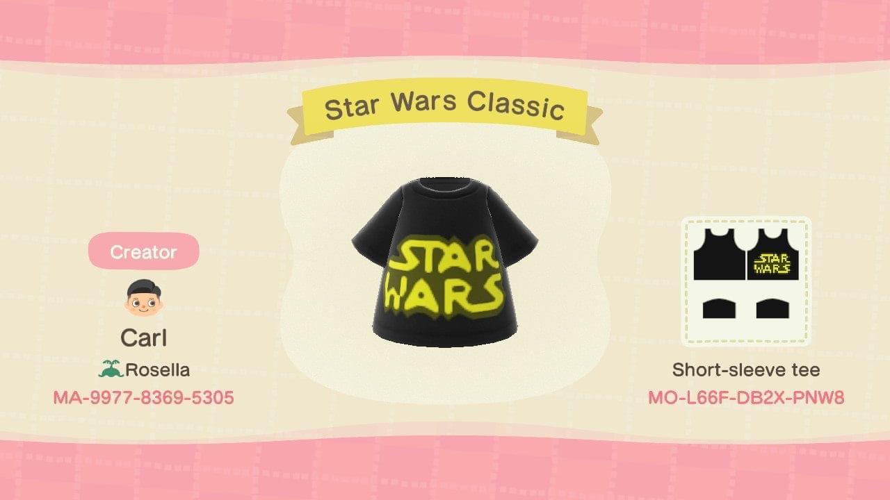 Animal Crossing Design Code: MO-L66F-DB2X-PNW8 Star Wars Classic
