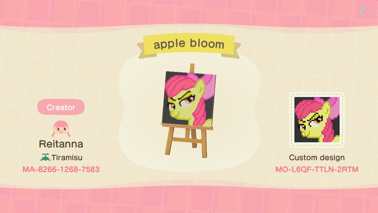 Animal Crossing Design Code: MO-L6QF-TTLN-2RTM apple bloom