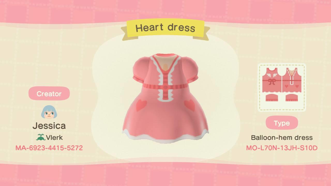 Animal Crossing Design Code: MO-L7ON-13JH-S1OD Strawberry Dress
