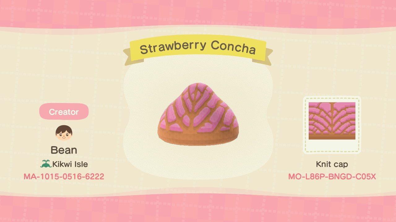 Animal Crossing Design Code: MO-L86P-BNGD-C05X Strawberry Concha