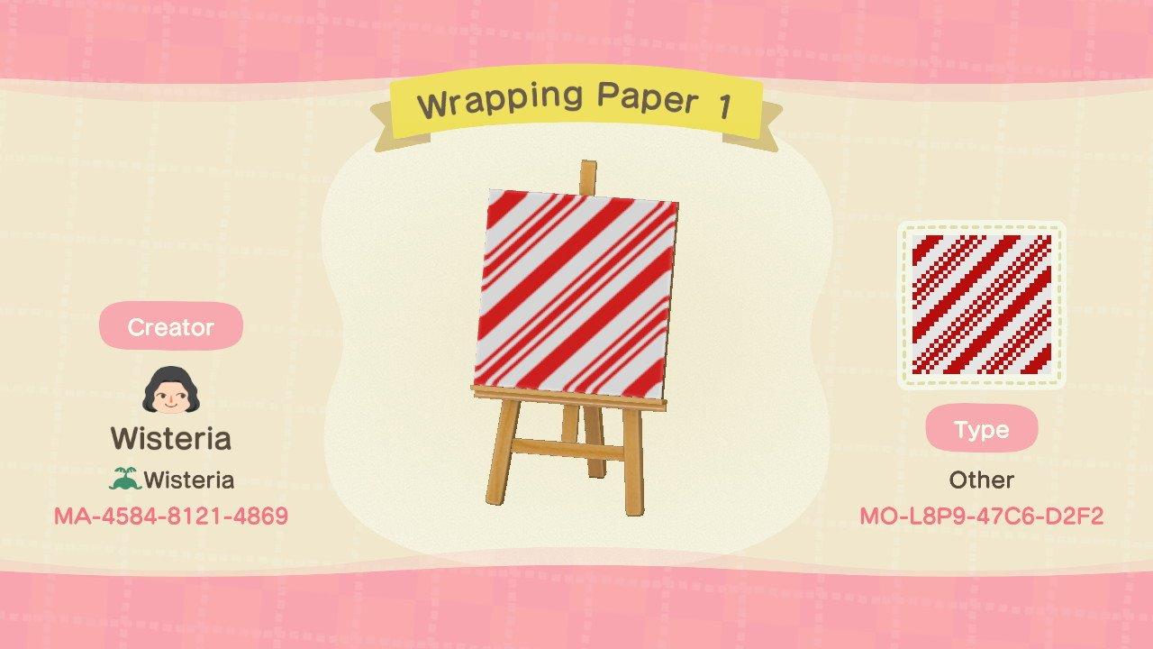 Animal Crossing Design Code: MO-L8P9-47C6-D2F2 Candy Cane