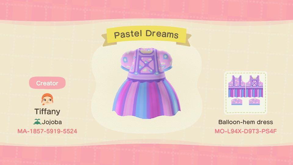 Animal Crossing Design Code: MO-L94X-D9T3-PS4F Pastel Dreams