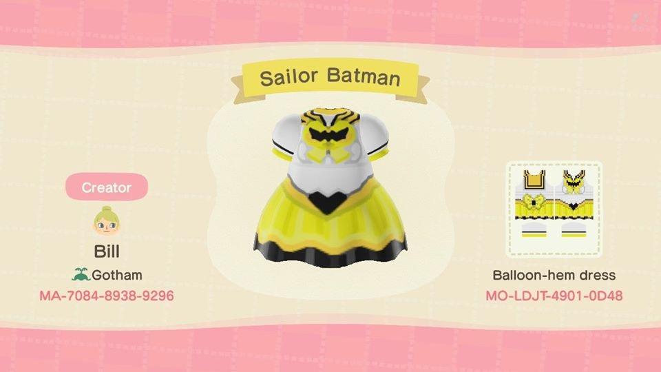 Animal Crossing Design Code: MO-LDJT-4901-0D48 Sailor Batman