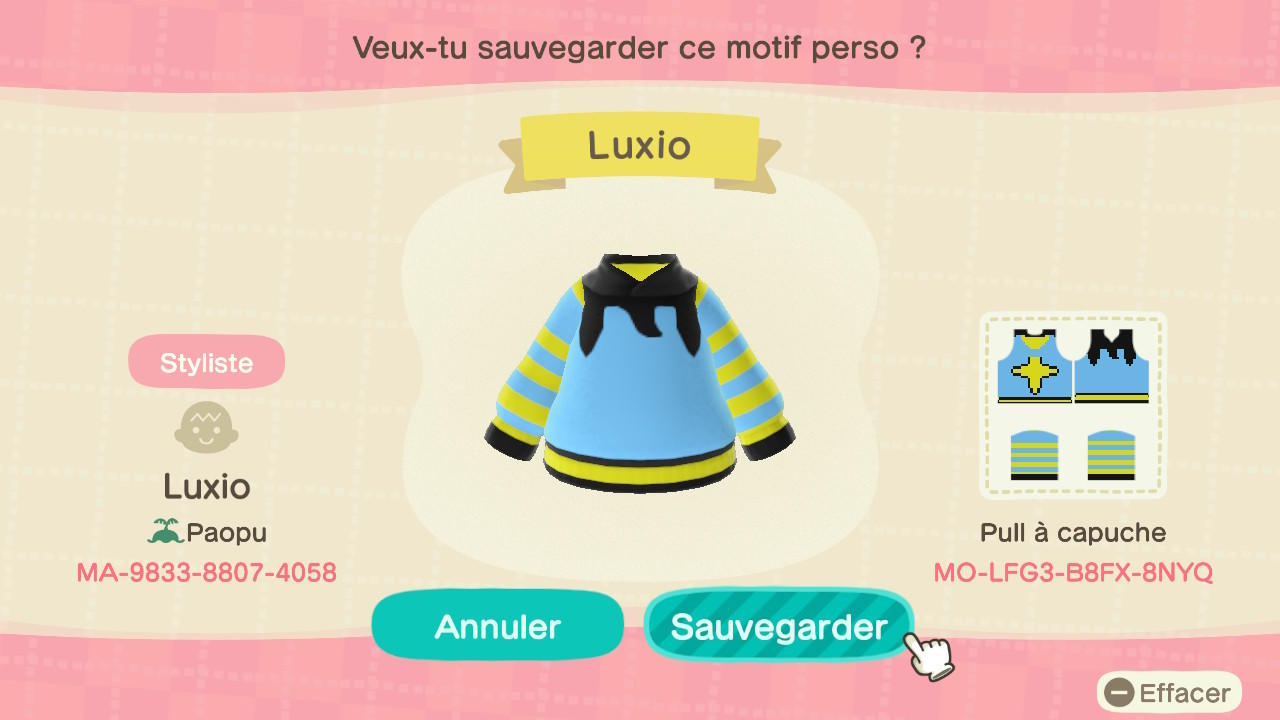 Animal Crossing Design Code: MO-LFG3-B8FX-8NYQ Luixo themed dress