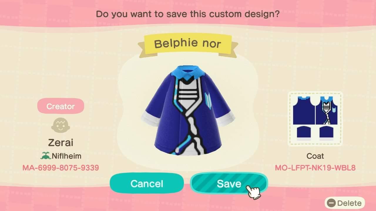 Animal Crossing Design Code: MO-LFPT-NK19-WBL8 Obey me Belphegor