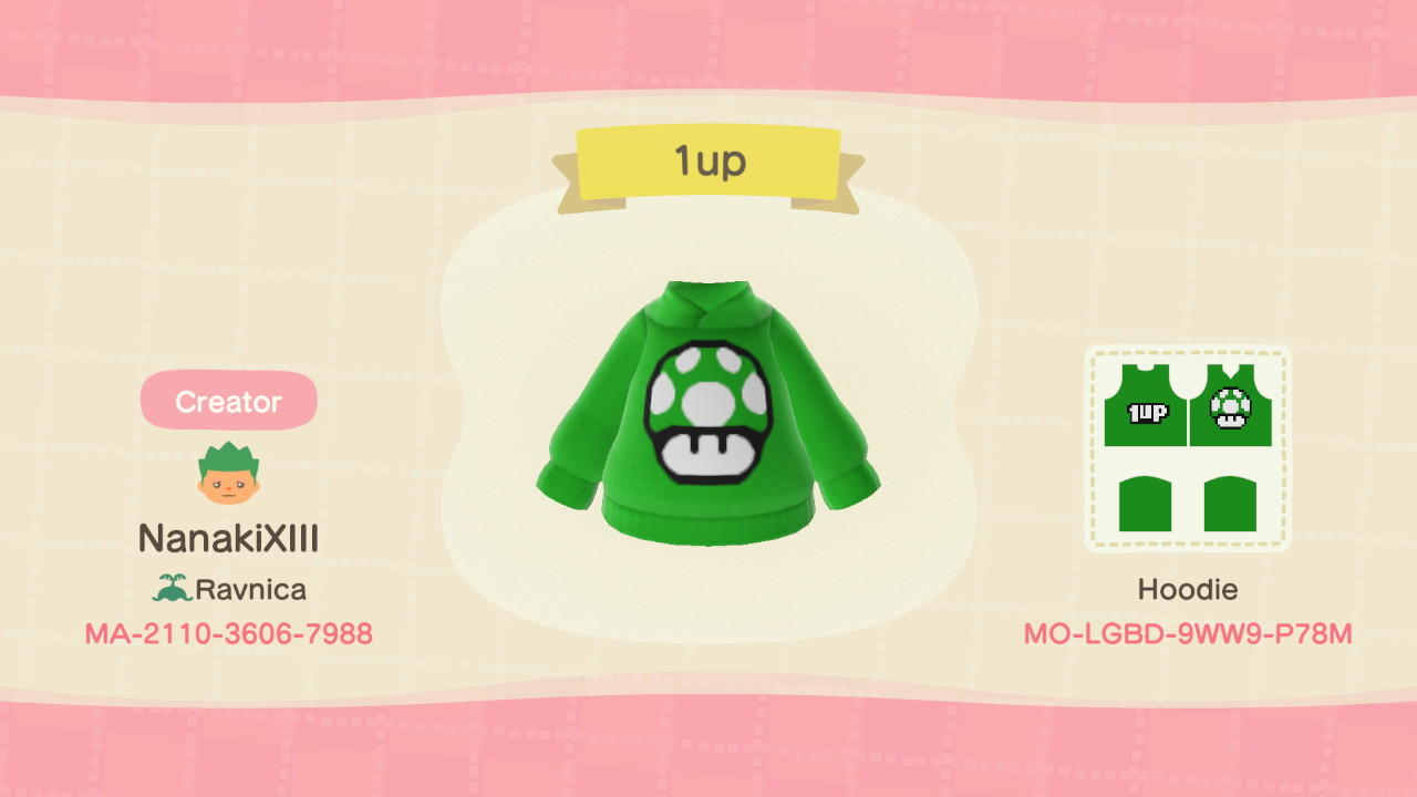 Animal Crossing Design Code: MO-LGBD-9WW9-P78M Shroom