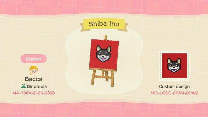 Animal Crossing Design Code: MO-LGSC-FRN4-BVW2 Shiba Inu