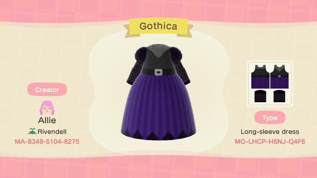 Animal Crossing Design Code: MO-LHCP-H6NJ-Q4F6 Gothica