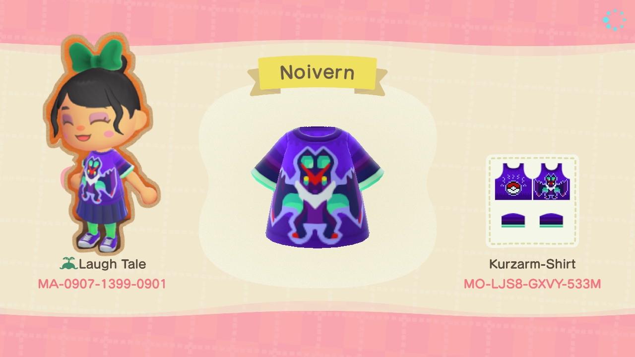 Animal Crossing Design Code: MO-LJS8-GXVY-533M Pokémon Noivern