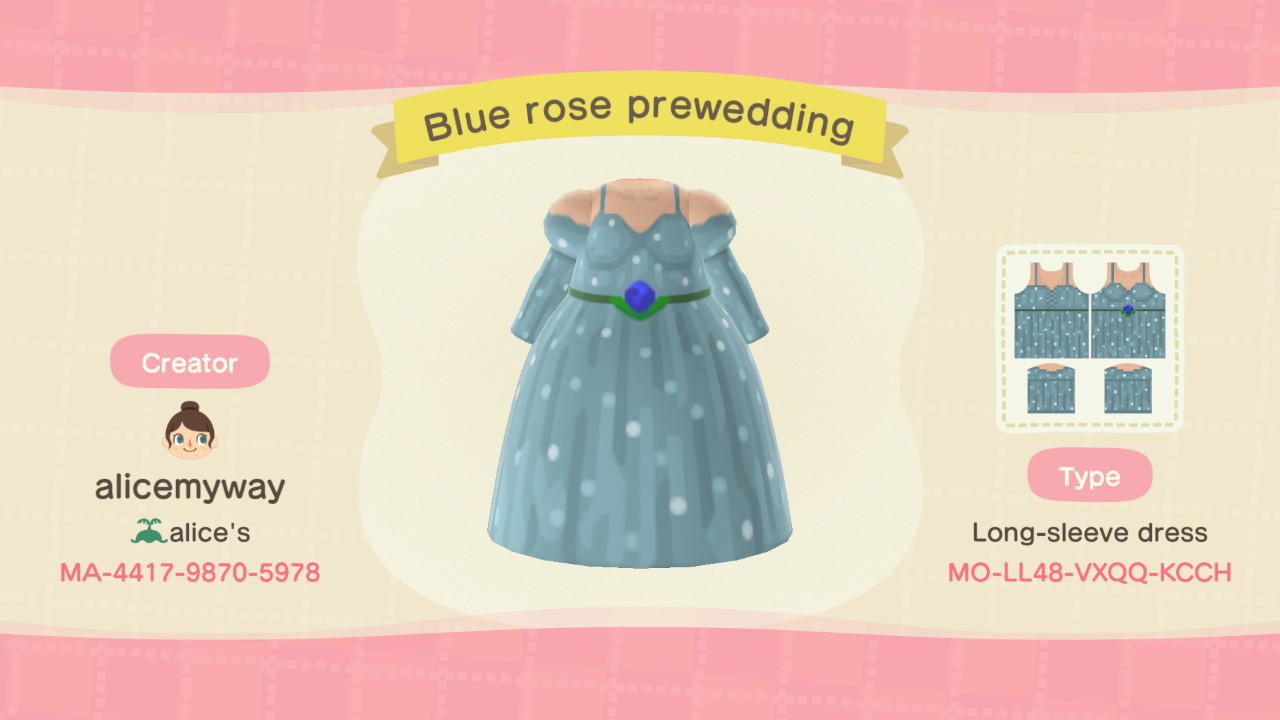 Animal Crossing Design Code: MO-LL48-VXQQ-KCCH Blue Rose Prewedding
