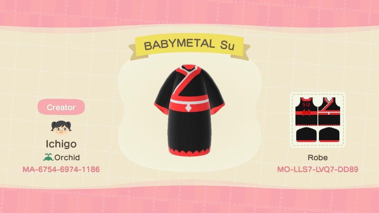 Animal Crossing Design Code: MO-LLS7-LVQ7-DD89 BABYMETAL Su