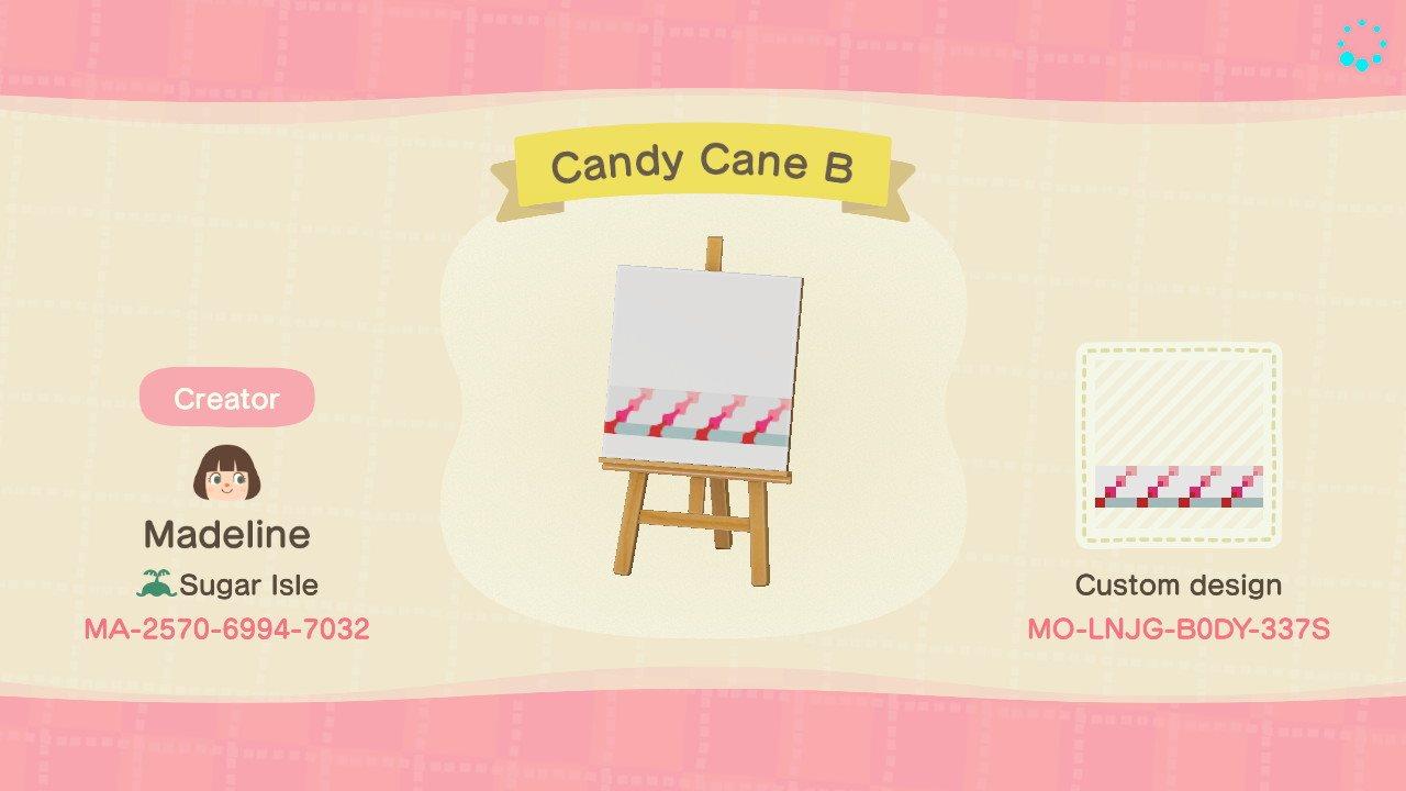 Animal Crossing Design Code: MO-LNJG-B0DY-337S Candy Cane B