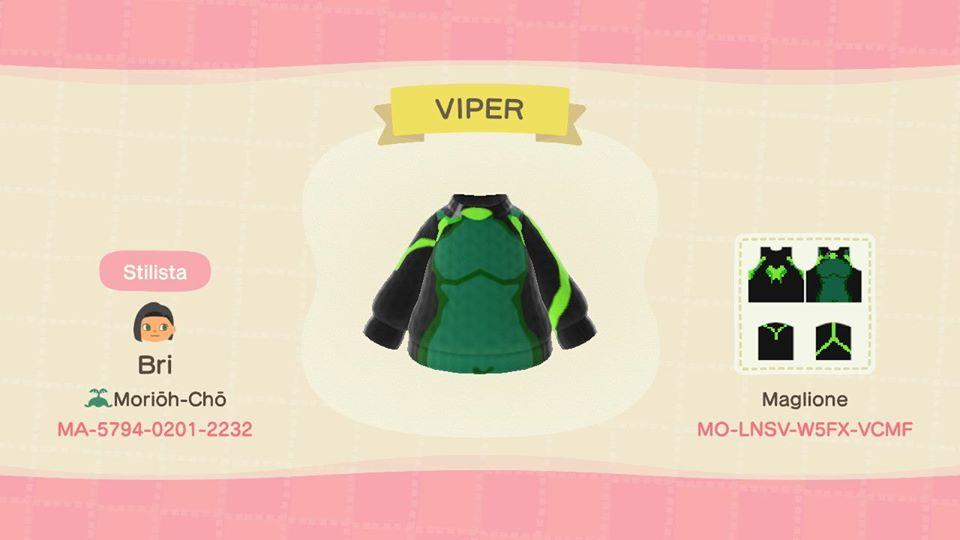 Animal Crossing Design Code: MO-LNSV-W5FX-VCMF VIPER