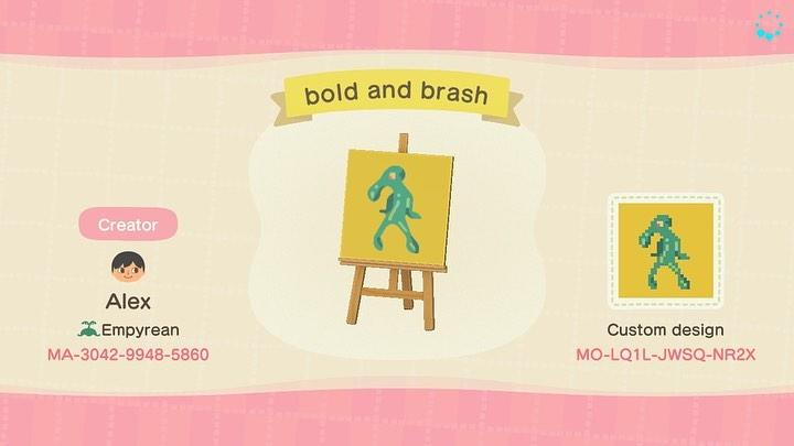Animal Crossing Design Code: MO-LQ1L-JWSQ-NR2X bold and brash