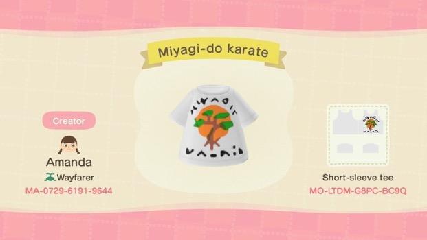 Animal Crossing Design Code: MO-LTDM-G8PC-BC9Q Miyagi-Do Cobra Kai